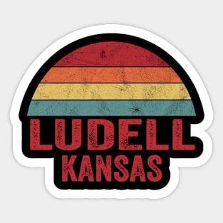 Vintage  Ludell Kansas Sticker